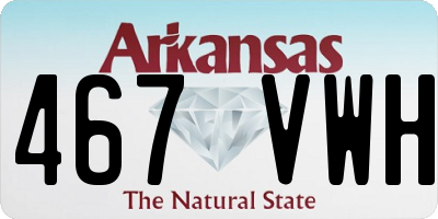 AR license plate 467VWH