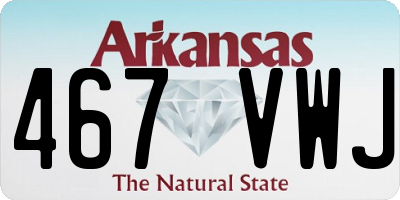 AR license plate 467VWJ