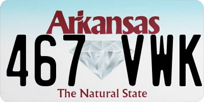 AR license plate 467VWK