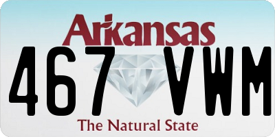 AR license plate 467VWM