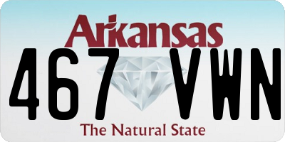 AR license plate 467VWN