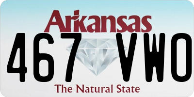 AR license plate 467VWO