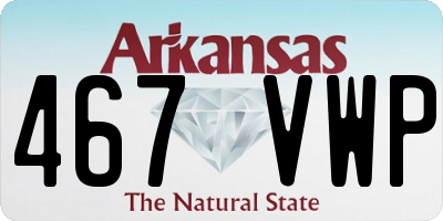 AR license plate 467VWP