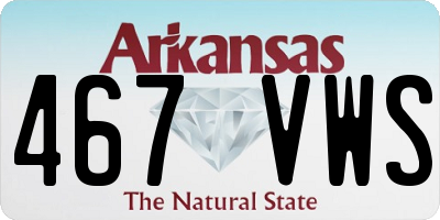 AR license plate 467VWS