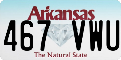 AR license plate 467VWU