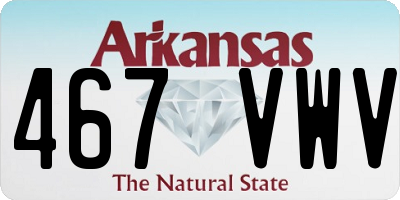 AR license plate 467VWV