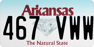 AR license plate 467VWW