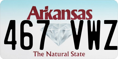 AR license plate 467VWZ