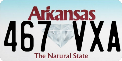 AR license plate 467VXA