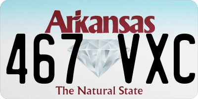 AR license plate 467VXC