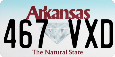 AR license plate 467VXD