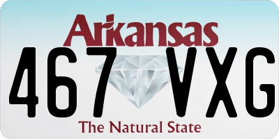 AR license plate 467VXG