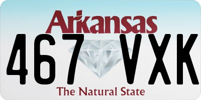 AR license plate 467VXK