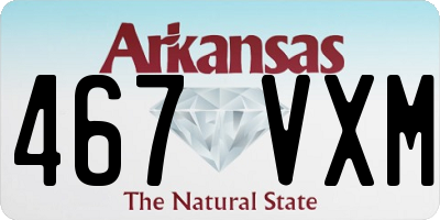 AR license plate 467VXM