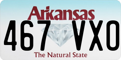 AR license plate 467VXO