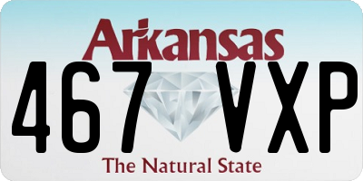 AR license plate 467VXP