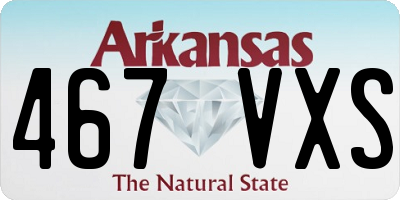 AR license plate 467VXS