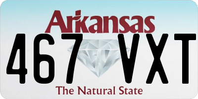 AR license plate 467VXT