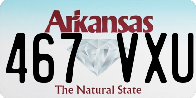 AR license plate 467VXU