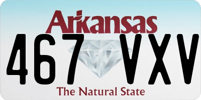 AR license plate 467VXV