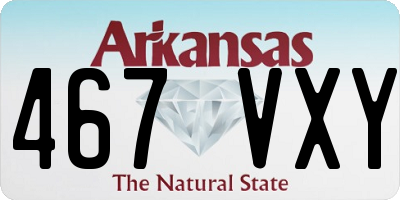 AR license plate 467VXY