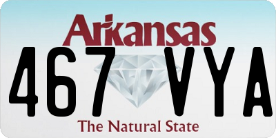AR license plate 467VYA