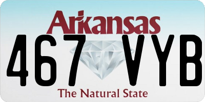 AR license plate 467VYB