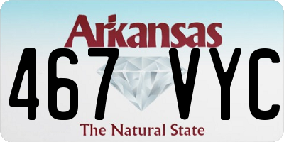 AR license plate 467VYC