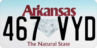 AR license plate 467VYD