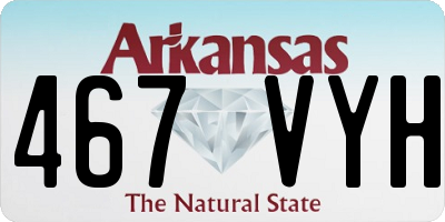 AR license plate 467VYH