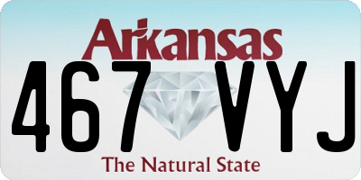 AR license plate 467VYJ
