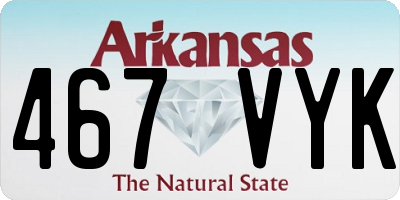 AR license plate 467VYK