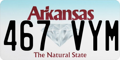 AR license plate 467VYM