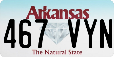 AR license plate 467VYN