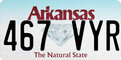 AR license plate 467VYR