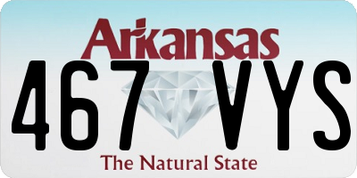 AR license plate 467VYS