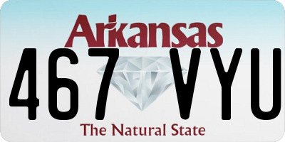AR license plate 467VYU