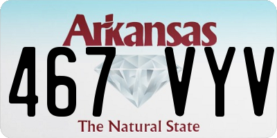 AR license plate 467VYV
