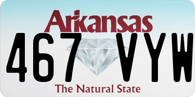 AR license plate 467VYW