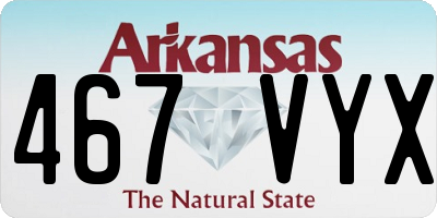 AR license plate 467VYX