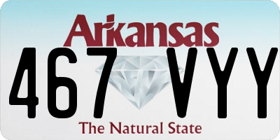 AR license plate 467VYY