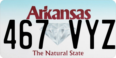 AR license plate 467VYZ