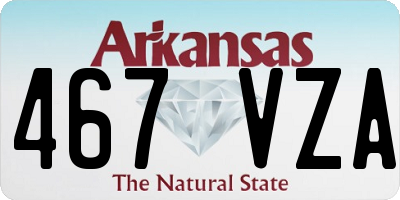 AR license plate 467VZA