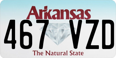 AR license plate 467VZD