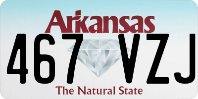 AR license plate 467VZJ