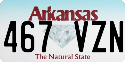 AR license plate 467VZN