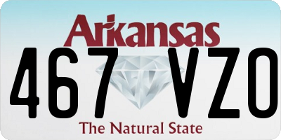 AR license plate 467VZO