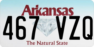 AR license plate 467VZQ