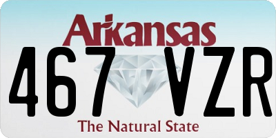 AR license plate 467VZR