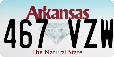 AR license plate 467VZW
